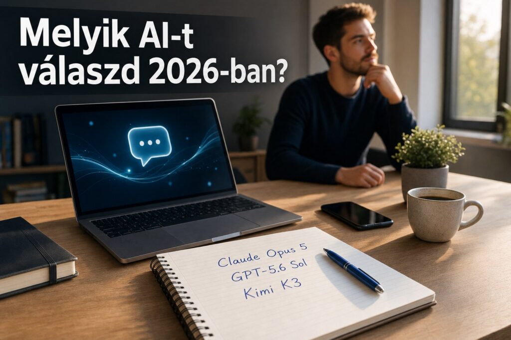 Melyik AI-t valaszd 2026-ban - jegyzettombben Claude Opus 5, GPT-5.6 Sol, Kimi K3