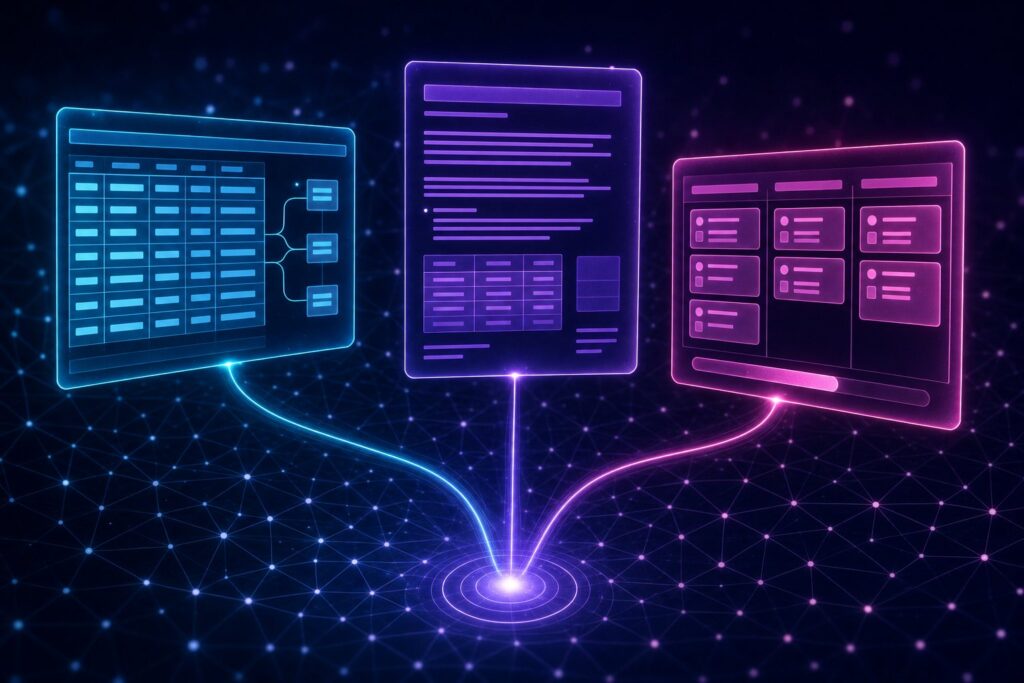 Airtable, Notion és ClickUp — adatbázis, dokumentum és kanban nézet egy rendszerbe kötve