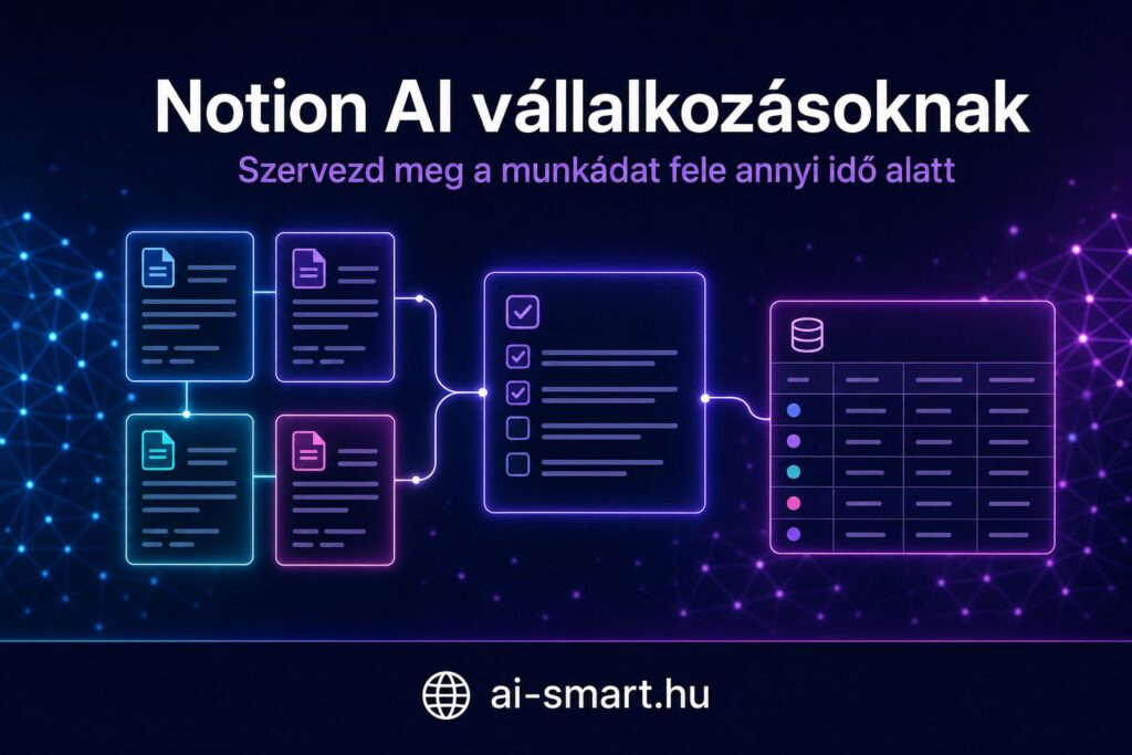 Notion AI vállalkozásoknak — összekapcsolt dokumentumok, teendőlista és adatbázis